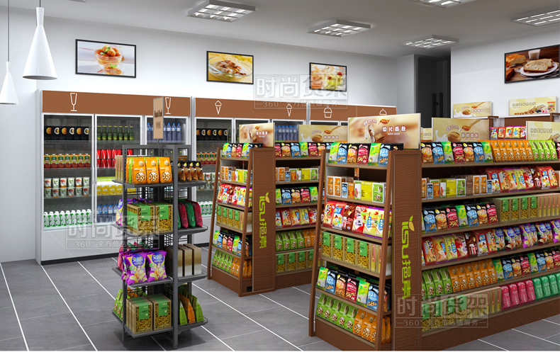 便利店貨架陳列設(shè)計效果圖