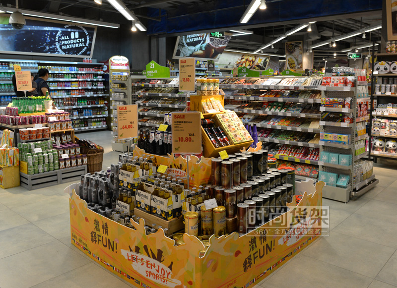 超市貨架_酒水促銷臺